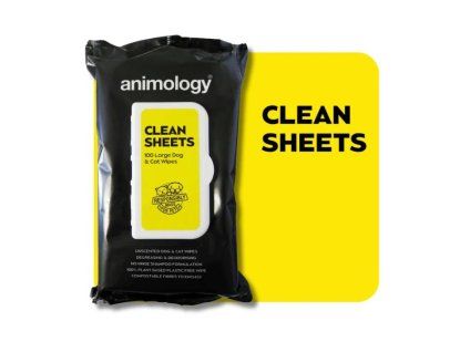 ANIMOLOGY Clean Sheets čistící ubrousky pro psy a kočky (100ks)