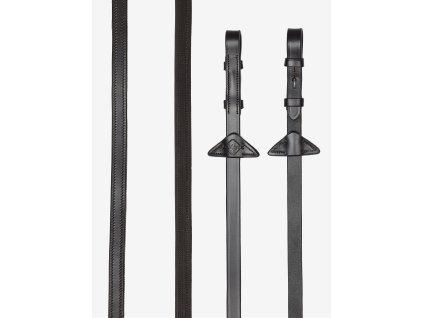 Otěže LEMIEUX Rubber Half lined brown/silver COB