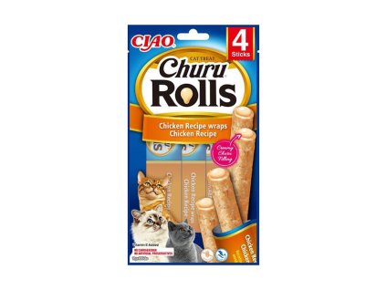 INABA Churu Cat Rolls Snack kuře 4x10g