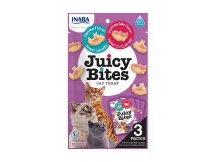 INABA Cat Juicy Bites Snack krevety a mořské plody 33,9g (3 ks)