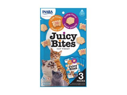 CIAO Cat Juicy Bites Snack krab a hřebenatka 33,9g (3 ks)