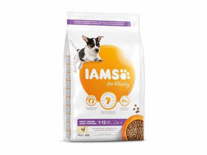 IAMS for Vitality Dog Puppy Small & Medium Chicken 3kg