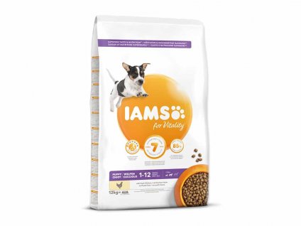 IAMS for Vitality Dog Puppy Small & Medium Chicken 12kg