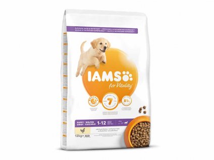 IAMS for Vitality Dog Puppy Large Chicken 12kg