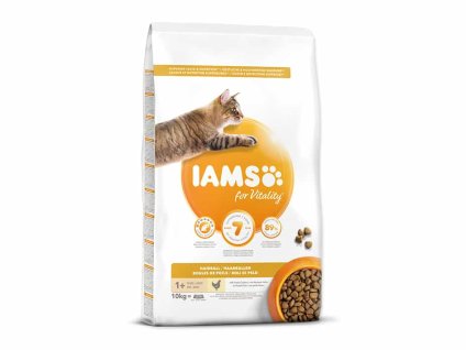 IAMS for Vitality Cat Adult Hairball Chicken 10kg