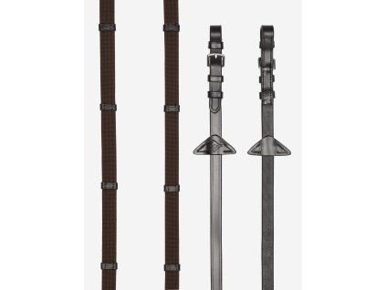 Otěže LEMIEUX Webbed Continental brown COB
