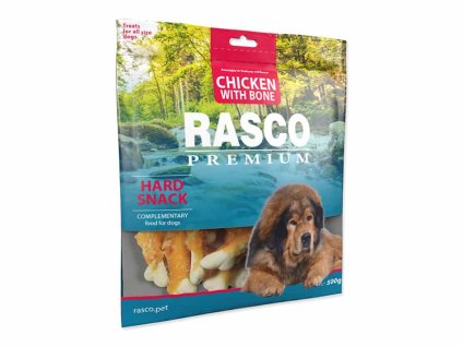 RASCO Premium kalciové kosti obalené kuřecím masem 500g