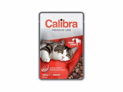 Kapsička CALIBRA Cat Premium Adult Chicken & Beef 100g