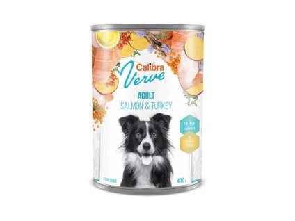 Konzerva CALIBRA Dog Verve Grain Free Adult Salmon & Turkey 400g