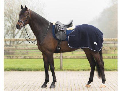 Bederní deka QHP Wool Quarter navy (XL)