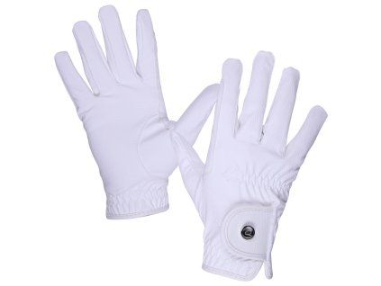 Jezdecké rukavice QHP Force white (XL)