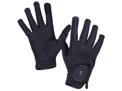 Jezdecké rukavice QHP Force black (L)