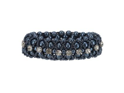 Gumička do vlasů QHP Diamond navy