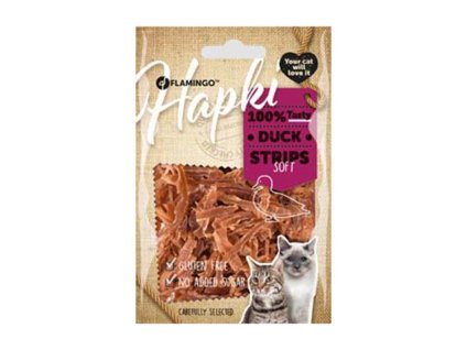 FLAMINGO Hapki Cat Duck Strips 50g