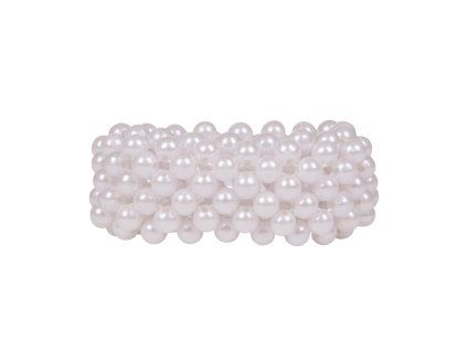 Gumička do vlasů QHP Beads white