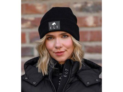 Zimní pletená čepice ELT Basic black