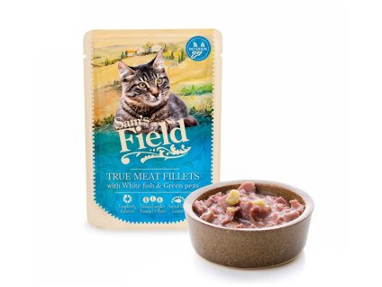 Kapsička SAM´S FIELD Cat Fish & Peas 85g