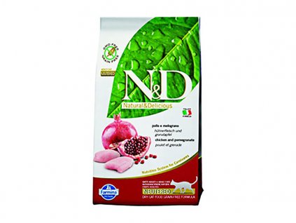 N&D Grain Free Prime Cat Neutered Chicken & Pomegranate 300g