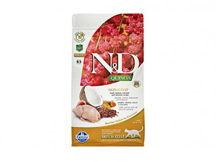 N&D Grain Free Quinoa Cat Skin & Coat Quail & Coconut 1,5kg
