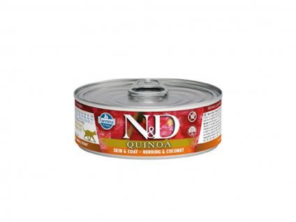 Konzerva N&D Cat Quinoa Herring & Coconut 80g