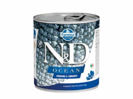 Konzerva N&D Dog Ocean Adult Herring & Shrimps 285g (DOPRODEJ)