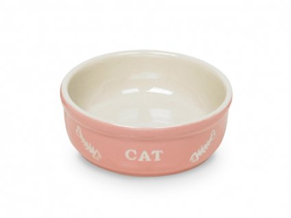 Keramická miska NOBBY Cat pro kočky růžová 13,5cm (250ml)