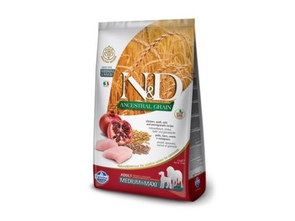 N&D Low Grain Dog Puppy Medium/Maxi Chicken & Pomegranate 12kg