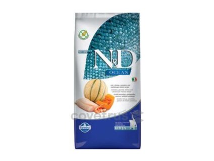N&D Grain Free Ocean Cat Kitten Cod & Shrimp & Pumpkin & Melon 5kg (DOPRODEJ)