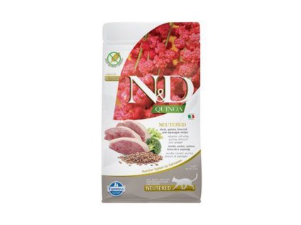 N&D Grain Free Quinoa Cat Neutered Duck & Broccoli & Asparagus 1,5kg