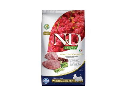 N&D Grain Free Quinoa Dog Mini Weight Management Lamb & Broccoli 800g