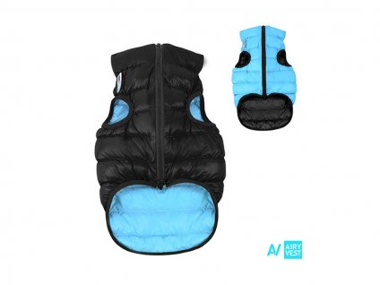 Obleček AIRY VEST oboustranný černý/modrý (XS) 30cm