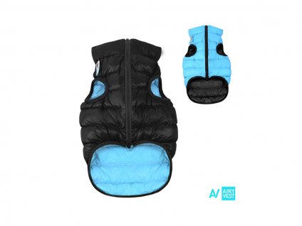 Obleček AIRY VEST oboustranný černý/modrý (S) 30cm
