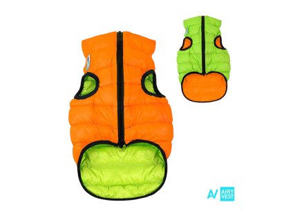 Obleček AIRY VEST oboustranný oranžový/zelený (XS) 30cm