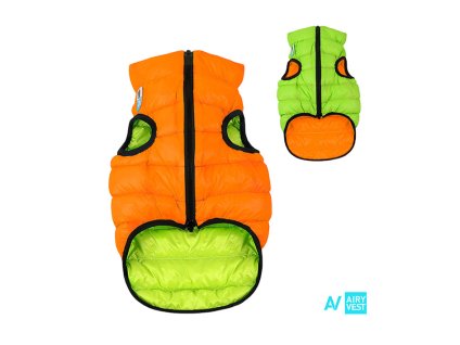 Obleček AIRY VEST oboustranný oranžový/zelený (S) 30cm