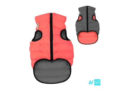 Obleček AIRY VEST oboustranný korálovo/šedý (XS) 22cm