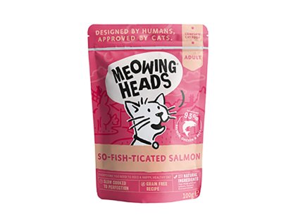 Kapsička MEOWING HEADS New So-Fish-Ticated Salmon 100g