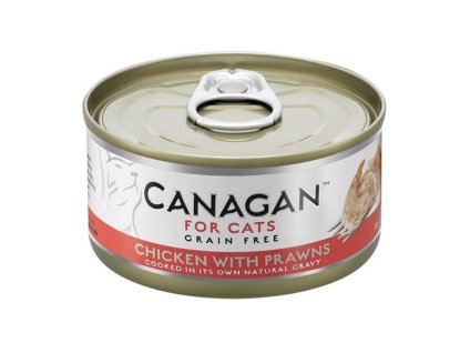 Konzerva CANAGAN Cat kuře a krevety 75g