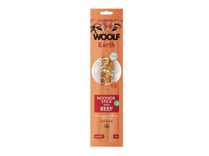 WOOLF Earth Noohide Stick with Beef (XL) 90g (1ks)