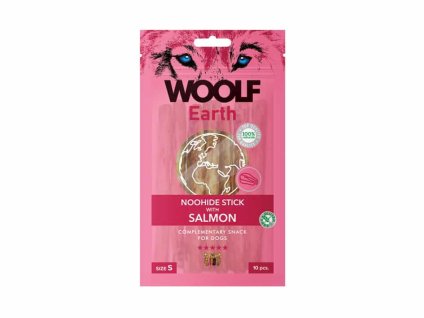 WOOLF Earth Noohide Stick with Salmon (S) 90g (10ks)