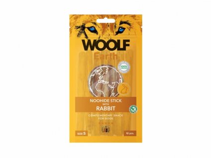 WOOLF Earth Noohide Stick with Rabbit (S) 90g (10ks)