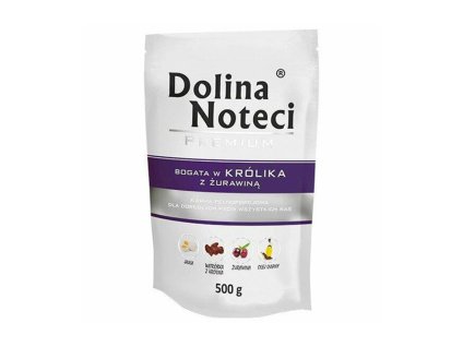 Kapsička DOLINA NOTECI Dog Premium králík s brusinkami 500g