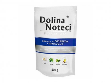 Kapsička DOLINA NOTECI Dog Premium treska s brokolicí 500g