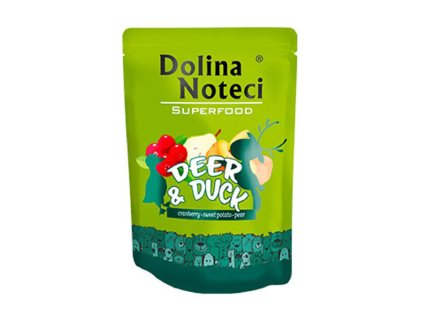 Kapsička DOLINA NOTECI Dog Superfood jelen a kachna 300g