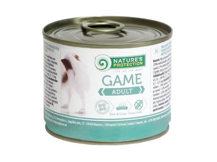 Konzerva NATURE´S PROTECTION Dog Adult zvěřina 200g