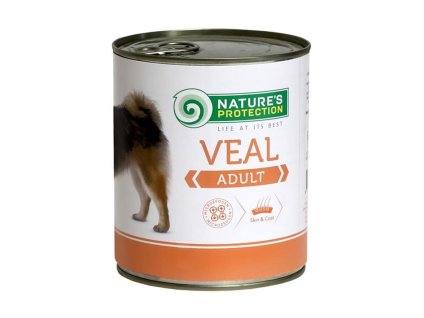 Konzerva NATURE´S PROTECTION Dog Adult telecí 800g