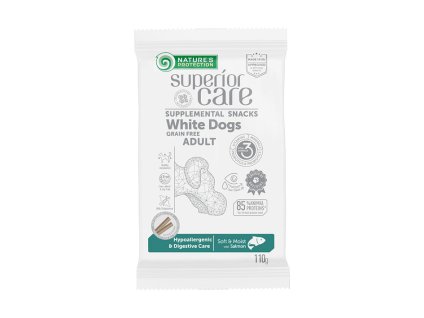 NATURE´S PROTECTION Dog Snack Superior Care White Hypoallergenic & Digestive Care Salmon 110g (DOPRODEJ)