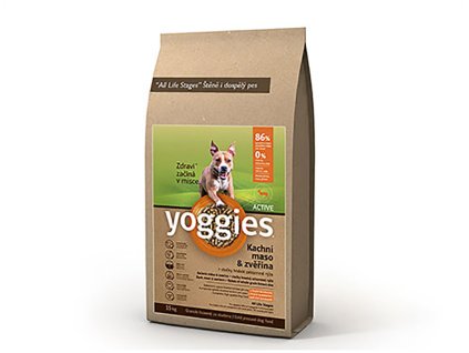 YOGGIES Active kachní maso & zvěřina 1,2kg