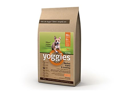 YOGGIES Active kachní maso & zvěřina 20kg