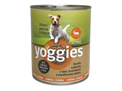 Konzerva YOGGIES zvěřina s dýní a pupálkovým olejem 800g