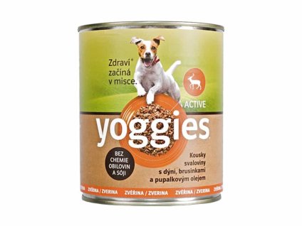 Konzerva YOGGIES zvěřina s dýní a pupálkovým olejem 400g